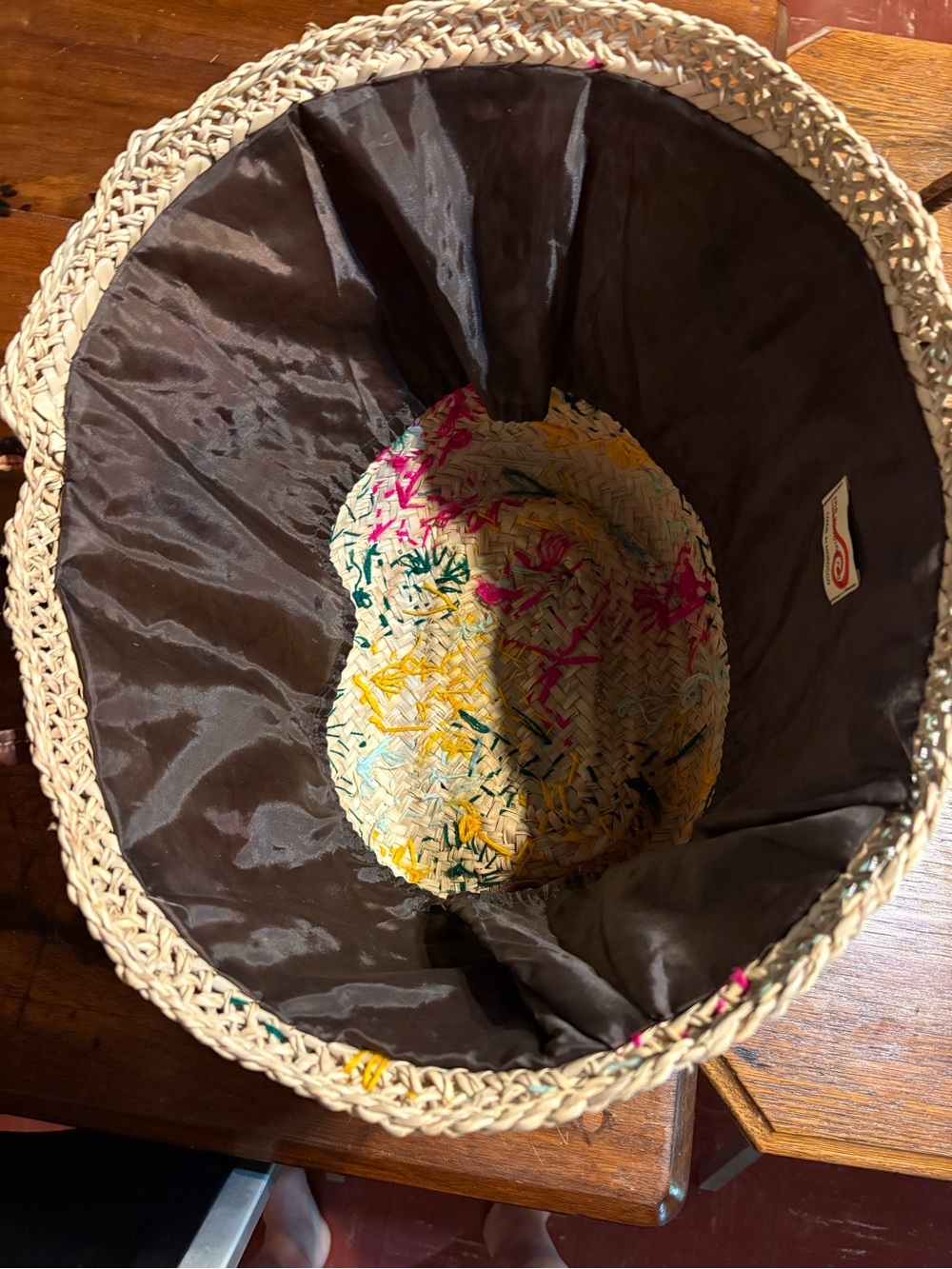 New with tags, The Winding Road Handwoven Embroidered Moroccan Basket - Picture 4 of 8
